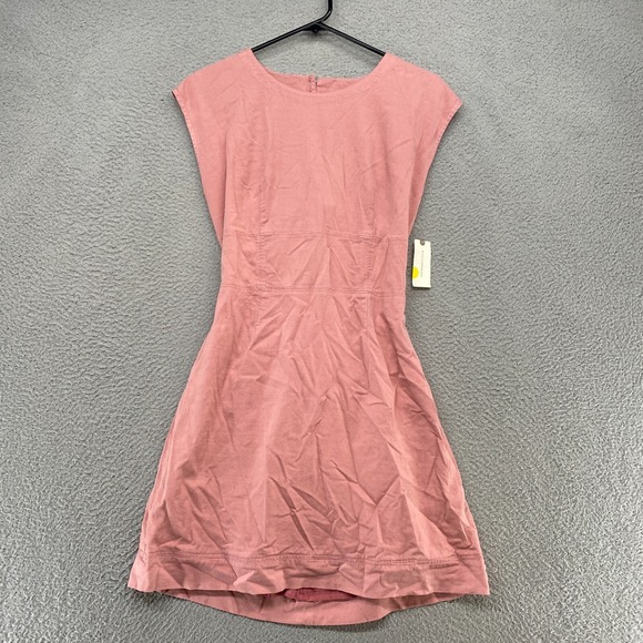 Anthropologie Dresses & Skirts - Anthropologie Dress Womens 6 Open Back Utility Pink Mini Tie Back Cap Sleeve